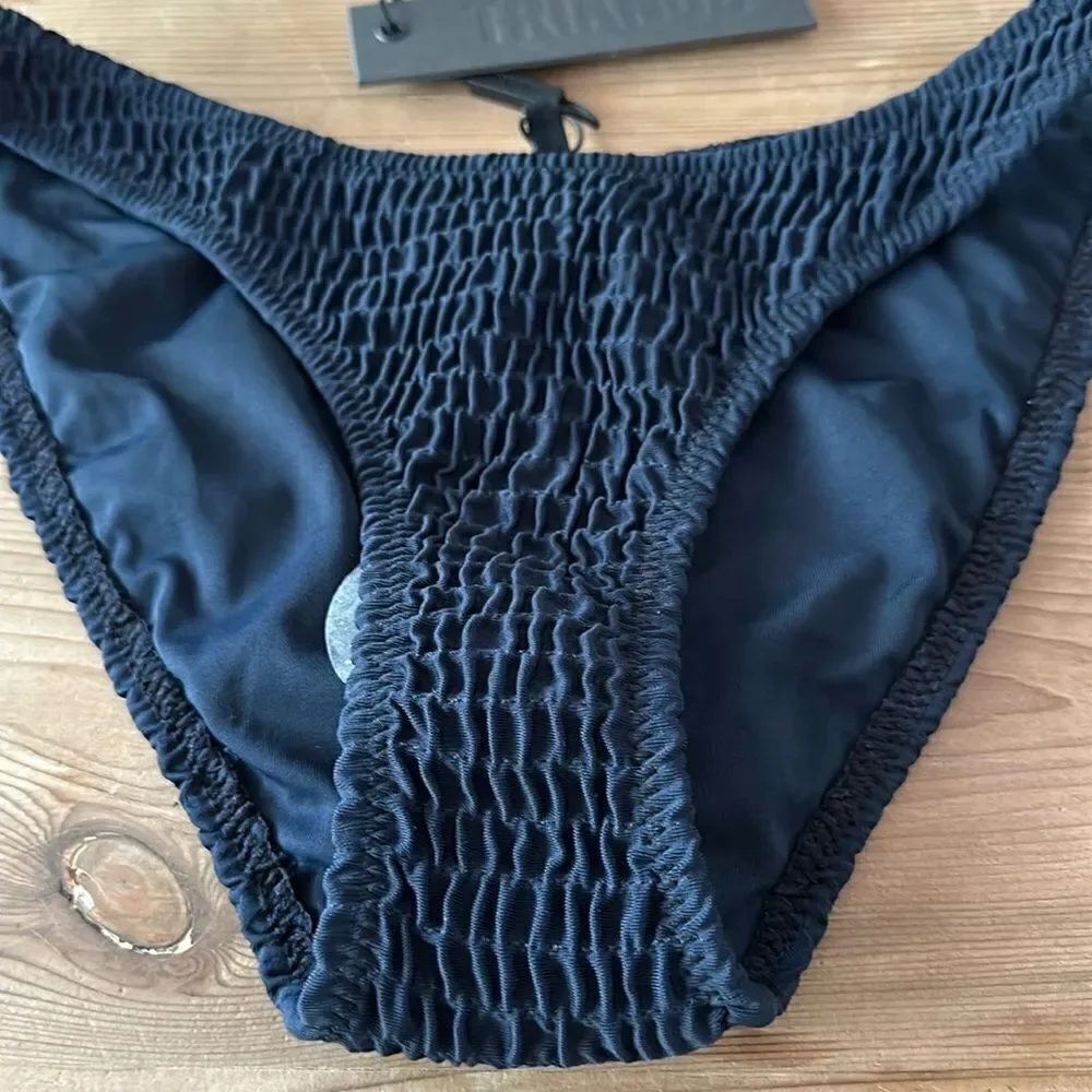 triangl swimwear Black Smocked Bikini Bottom